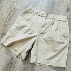 Callaway Golf Shorts Men's 35 Khaki Tan Pleated Cotton Regular Fit Chino Shorts